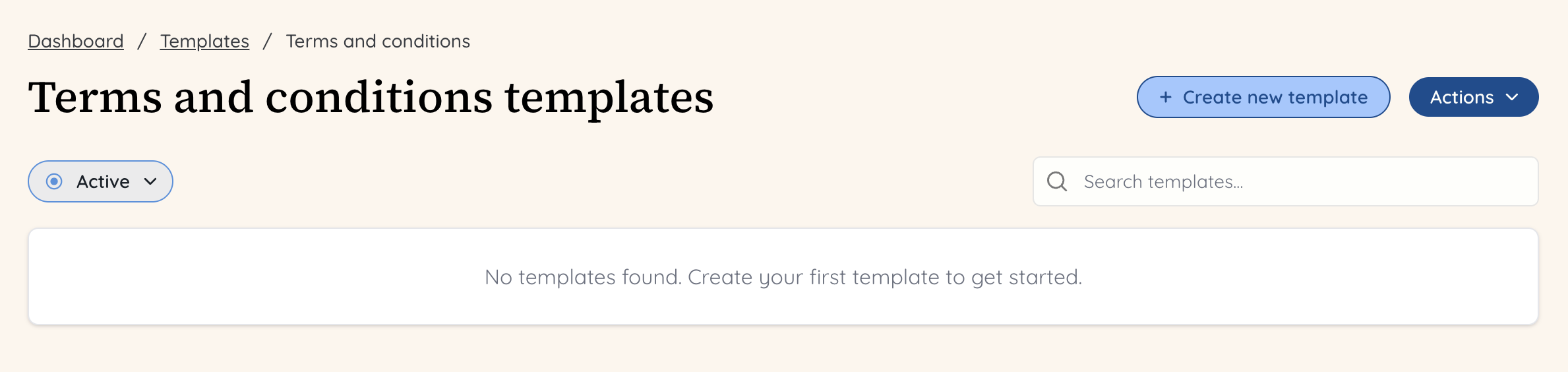templates terms and conditions create template
