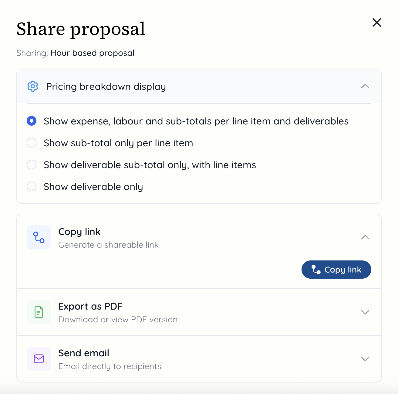 Project proposal share
