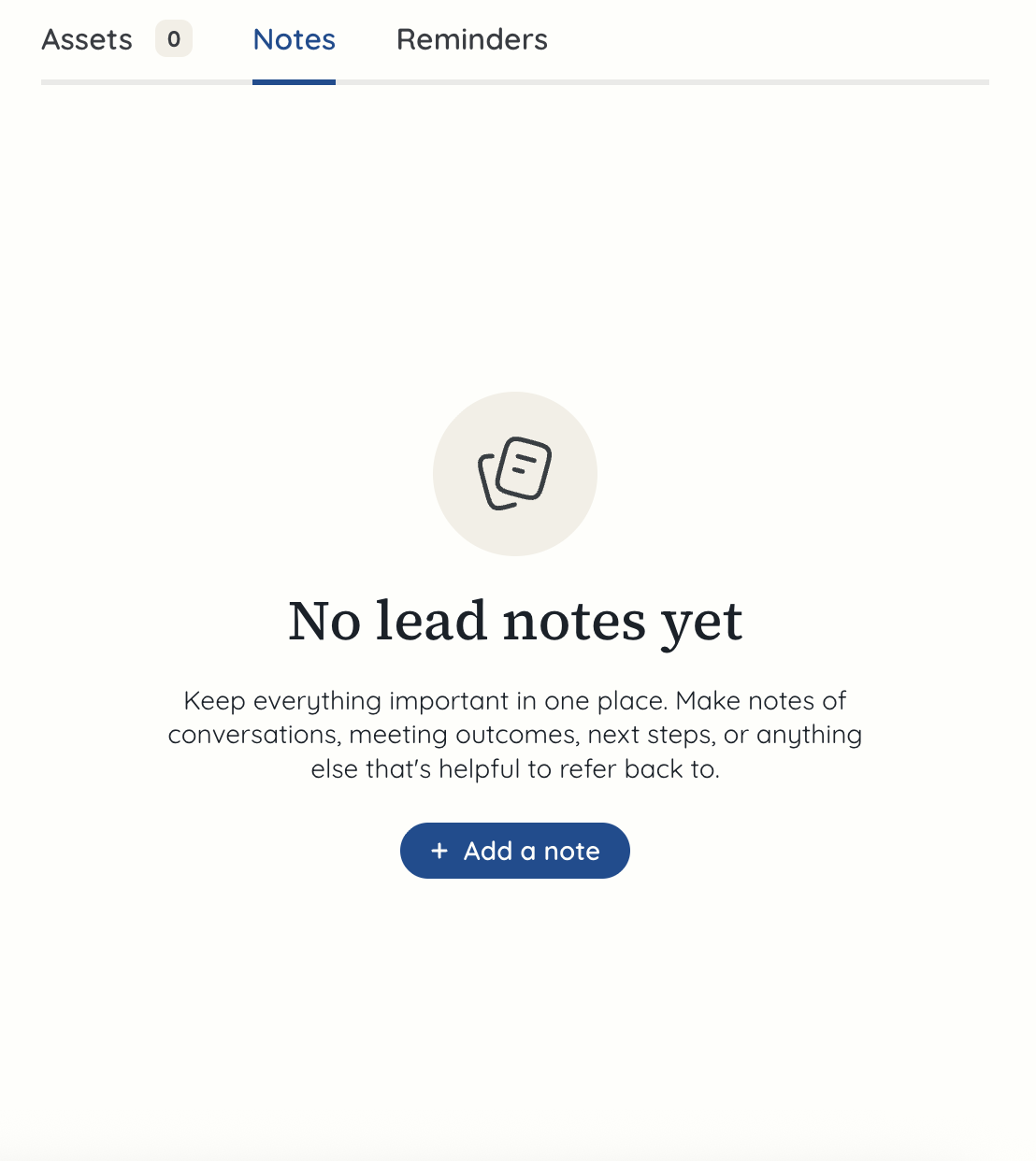 Pipeline lead overview notes