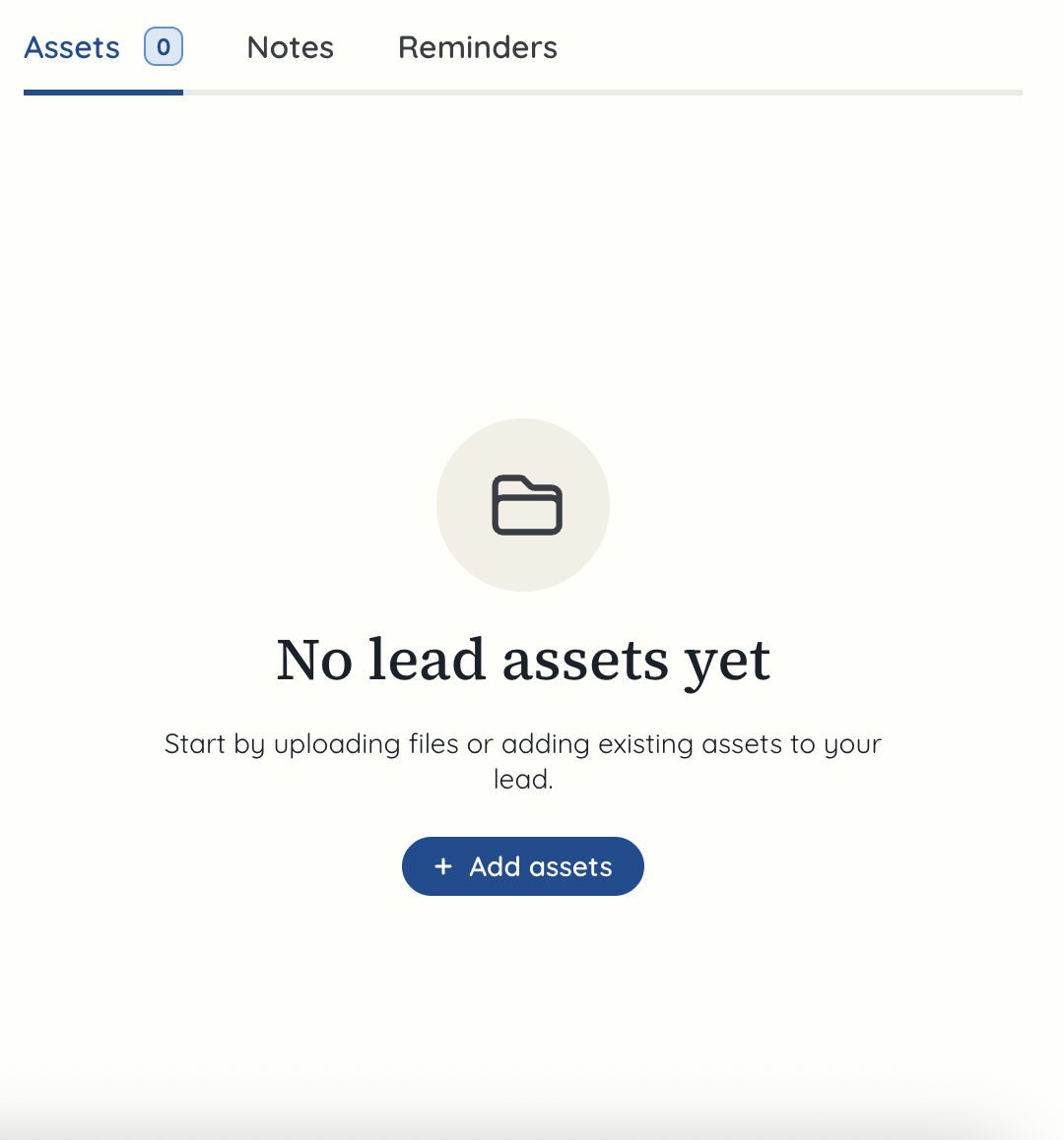 pipeline lead overview assets